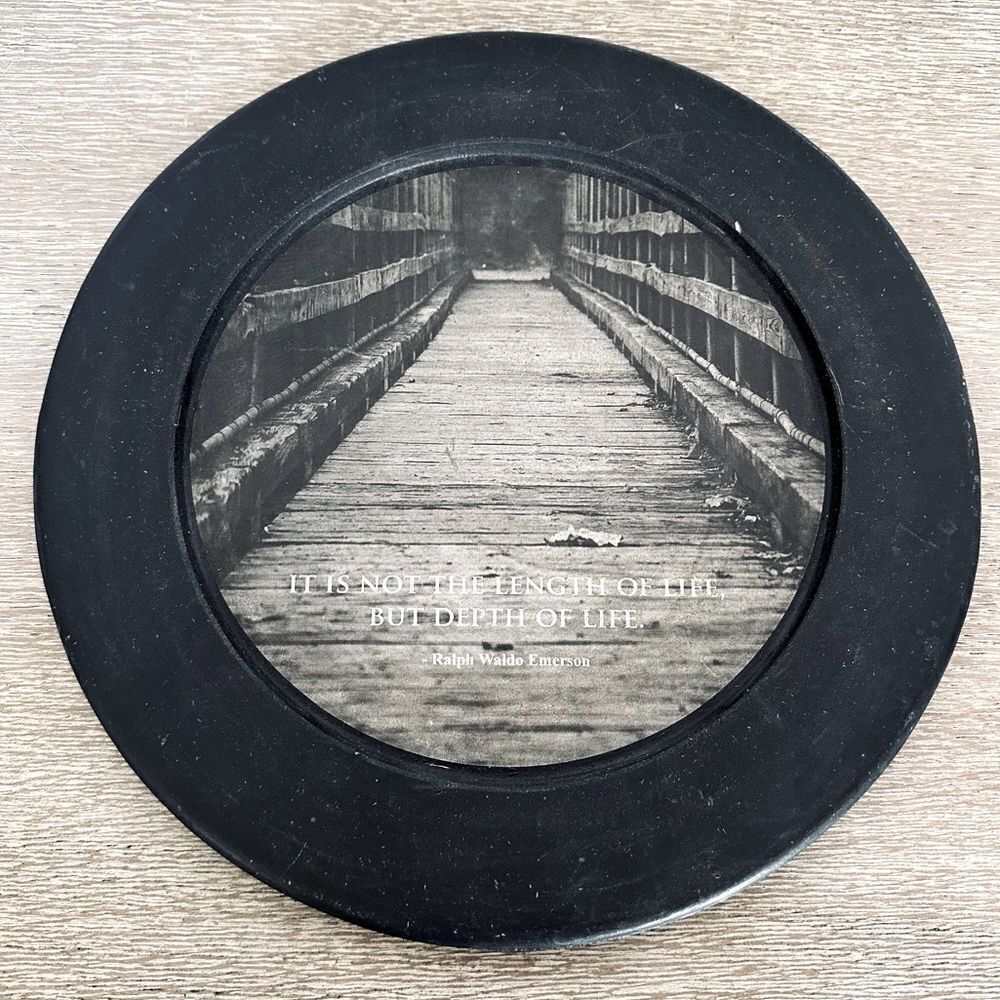 Ralph Waldo Emerson Inspirational Quote Decor Plate Trinket Tray